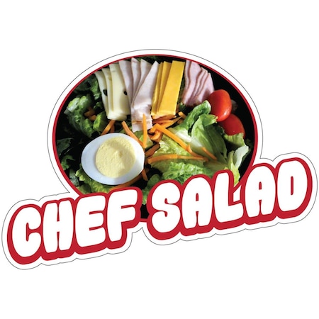 Amistad 12 in. Decal Concession Stand Food Truck Sticker - Chef Salad AM2180112